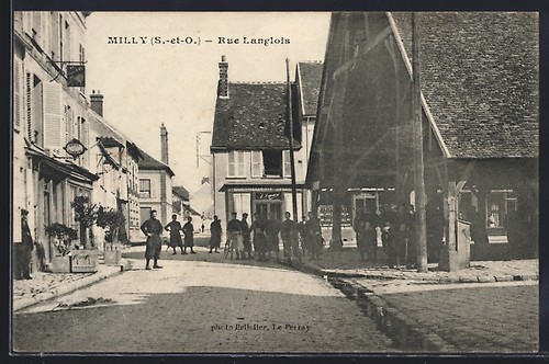 Cpa milly rue - rue, langlois