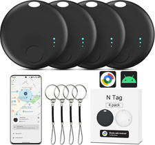 Air Tracker Tag Android, 4 PCS Smart Tracker Tag GPS Localizzatore Chiavi Compat
