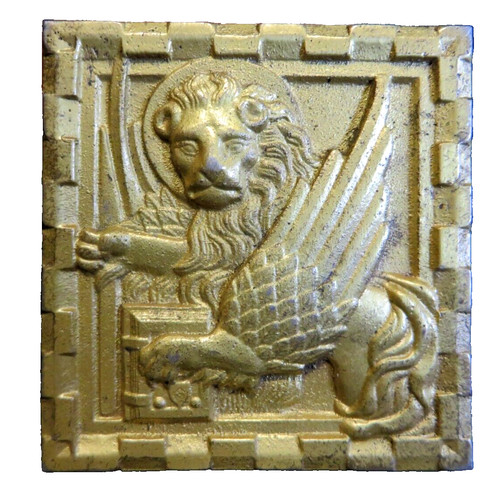Fermacarte ottone leone - ottone,