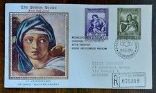 BUSTA FILATELICA MICHELANGELO THE GOLDEN SERIES CITTA' DEL VATICANO 1964
