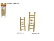 Miniatura scala in legno set 2