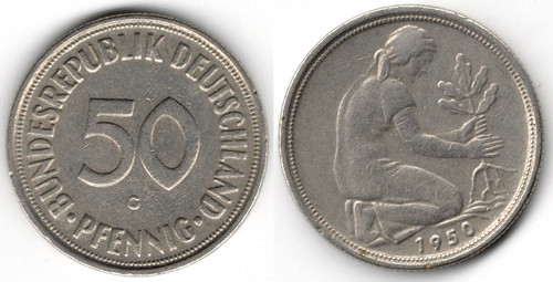 Germania pfennig 1950 - germania, 50