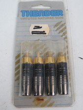 4 connettori THENDER 49-252 RCA plug placcati oro massa spessa corpo metallo 2