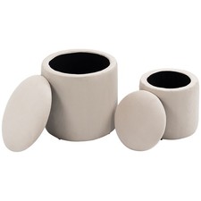 HOMCOM Set di 2 Pouf