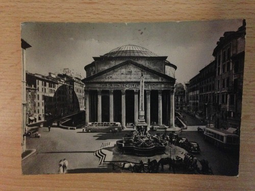 Roma pantheon 1951 cartolina - pantheon,