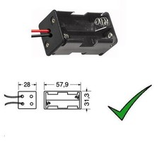 1pz Contenitore per Pile
