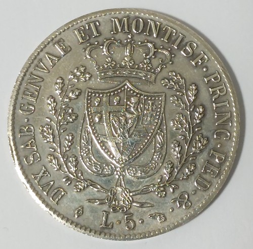 Copia moneta lire 1824 zecca - moneta,