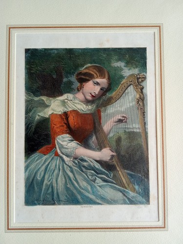 Antica litografia 1850 in - antica,