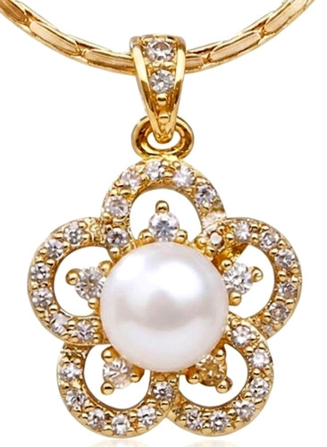 Ciondolo perla sposa oro - ciondolo,