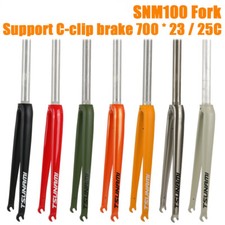 Forcella anteriore bici strada clip a C freno 700*23/25C forcella rigida bicicletta opaca/lucida