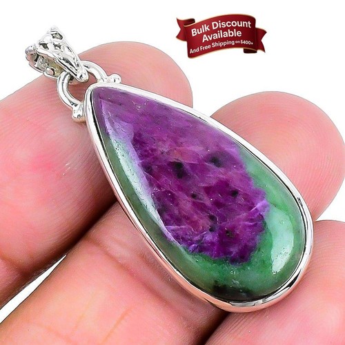 Ruby zosite stone solid silver - ruby,