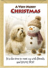 Biglietto di Natale per cani Lhasa Apso (4" x 6") - vuoto all'interno - di Starprint