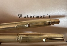 🔴 WATERMAN'S penna stilografica Ideal leva placcate ORO 18 KT scrivono vintage