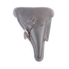Replica WW2 German P08 Luger Hard Shell Leather Holster Brown JKH 1940 TG897