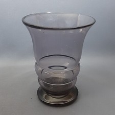 Vaso Vetro Murano Viola Trasparente Design Modernista Collezione Vintage Anni 50