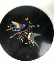 Tavolo Rotondo In Marmo Nero