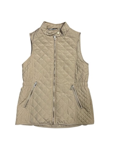 Gilet trapuntato con - zip, beige
