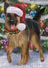 Christmas German Shepherd Dog