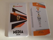 FERRARI CORSE CLIENTI 2020, 1 X PASS "MEDIA" Ferrari Challenge 
