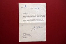 Autografo Dino del Bo Lettera