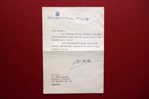 Autografo dino del lettera - autografo,