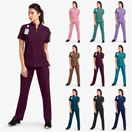 Set scrub medico collo zip