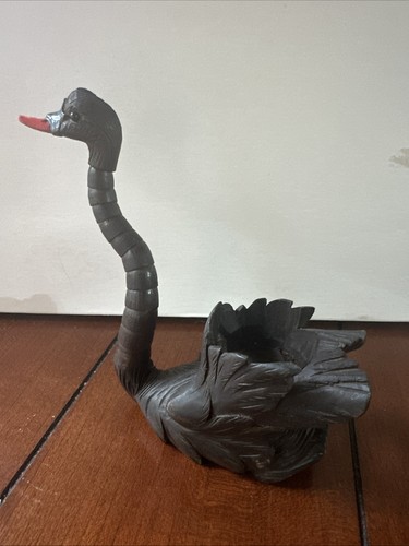 Vaso cigno articolato legno - cigno,