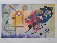 Firmato Wassily Kandinsky - giallo-rosso-blu 1925 - litografia da collezione