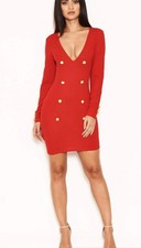  Abito bodycon Vera & Lucy colore rosso taglia S nuovo
