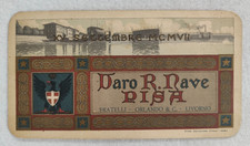 marina militare varo regia nave pisa 1907 livorno cartoncino biglietto invito
