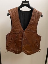 Gilet uomo cuoio pelle vintage