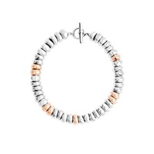 Bracciale Dodo Rondelle DBC4002_RONDE_00RAG Argento Oro Rosa MIsto Bicolore
