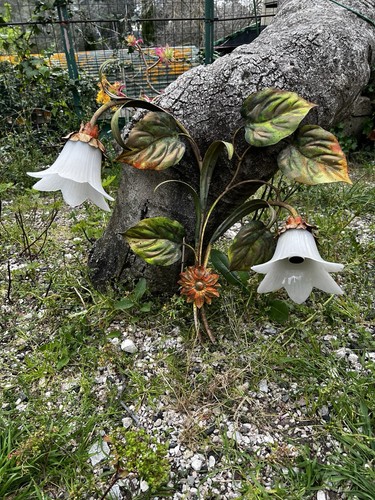 Lampadario applique con fiori - lampadario,