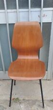 STOCK Vintage Anni ' 60anni '60 Design Classico Sedia Legno Metallo PZ 3
