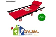 CARRELLO SOTTOAUTO CON SCHIENALE REGOLABILE A 6 RUOTE PER MECCANICO OFFICINA