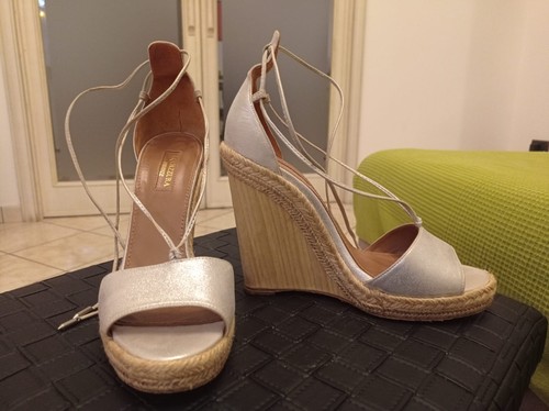 Aquazzura zeppe argento con - argento, 39