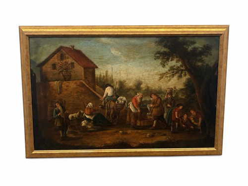 Antico dipinto olio 17 - dipinto,