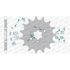 Stahl Ritzel für Derbi Senda 50 SM X-Race 2005 SR2A1A 420er 14 Zähne