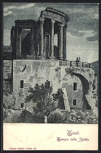 Cartolina artistica tivoli - cartolina,