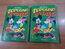 RARO ! N.2 CLASSICI DI WALT DISNEY "TOPOLINO ESTATE"  CON VECCHIO E NUOVO LOGO