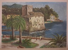 Rino Villa Dipinto Olio "