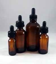 Vetro Ambra Boston Rotondo Contagocce Bottiglia, Varie Misure 14.8ml, 29.6ml,