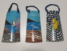 LOTTO DI  3 TEGOLE DIPINTE A