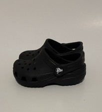 Scarpe slip on zoccoli neri classici Crocs unisex taglia c7 bambino