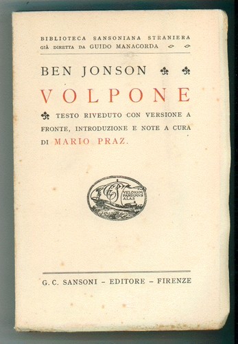 Jonson ben volpone - volpone, sansoni