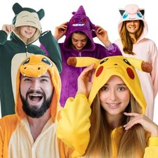 Onesie Kigurumi Pigiama Adulto Carnevale Pokemon Tuta Costume S-XXL 145-195