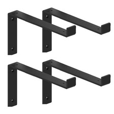 Set 4 Staffe Scaffale Nero