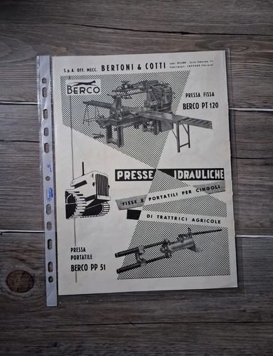 Pubblicità berco presse per - berco,