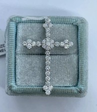 Ciondolo croce diamante vero