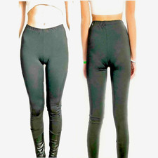 Leggings da donna nero elastico leggins sportivo sexy fuseaux  lungo